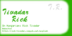 tivadar rick business card